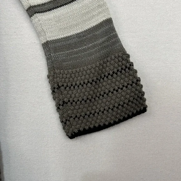 BCBG‎ Maxazria Women's Medium Open Front Cardigan Sweater Gray Black White - Picture 7 of 9